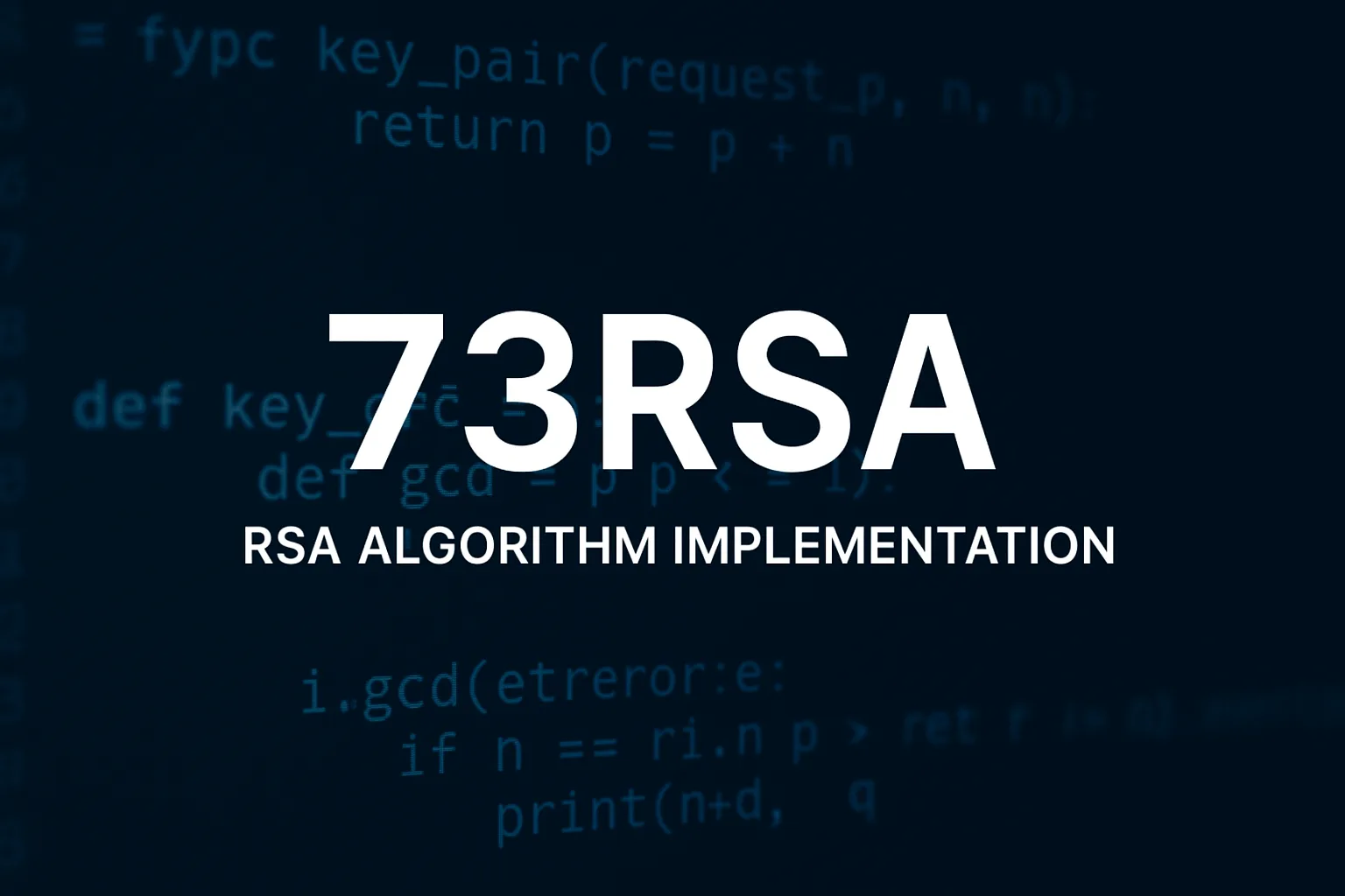 RSA generator and cipher built from scratch in Python. Ideal for studying cryptography and understanding how it works internally.
